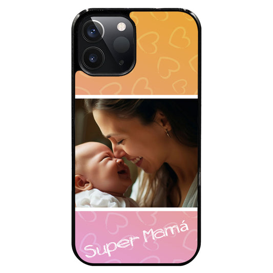 Funda Super Mama Corazones Personalizada